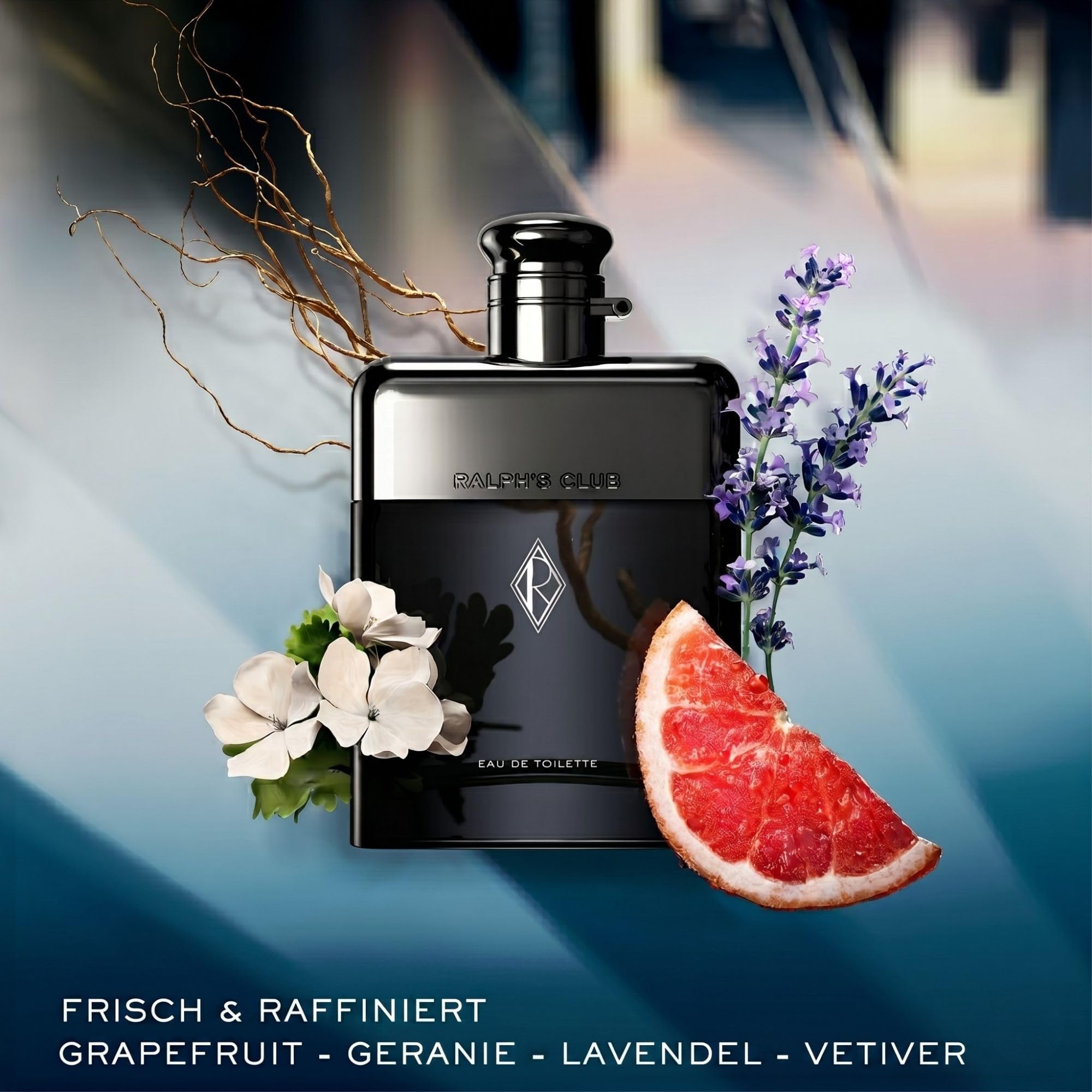Ralph Lauren Ralph's Club Eau de Toilette, holziger Herrenduft, 100 ml | Fruchtiges Männerparfüm mit Grapefruit, Lavandin und Patchouli, nachfüllbarer Duft mit langanhaltender Signatur