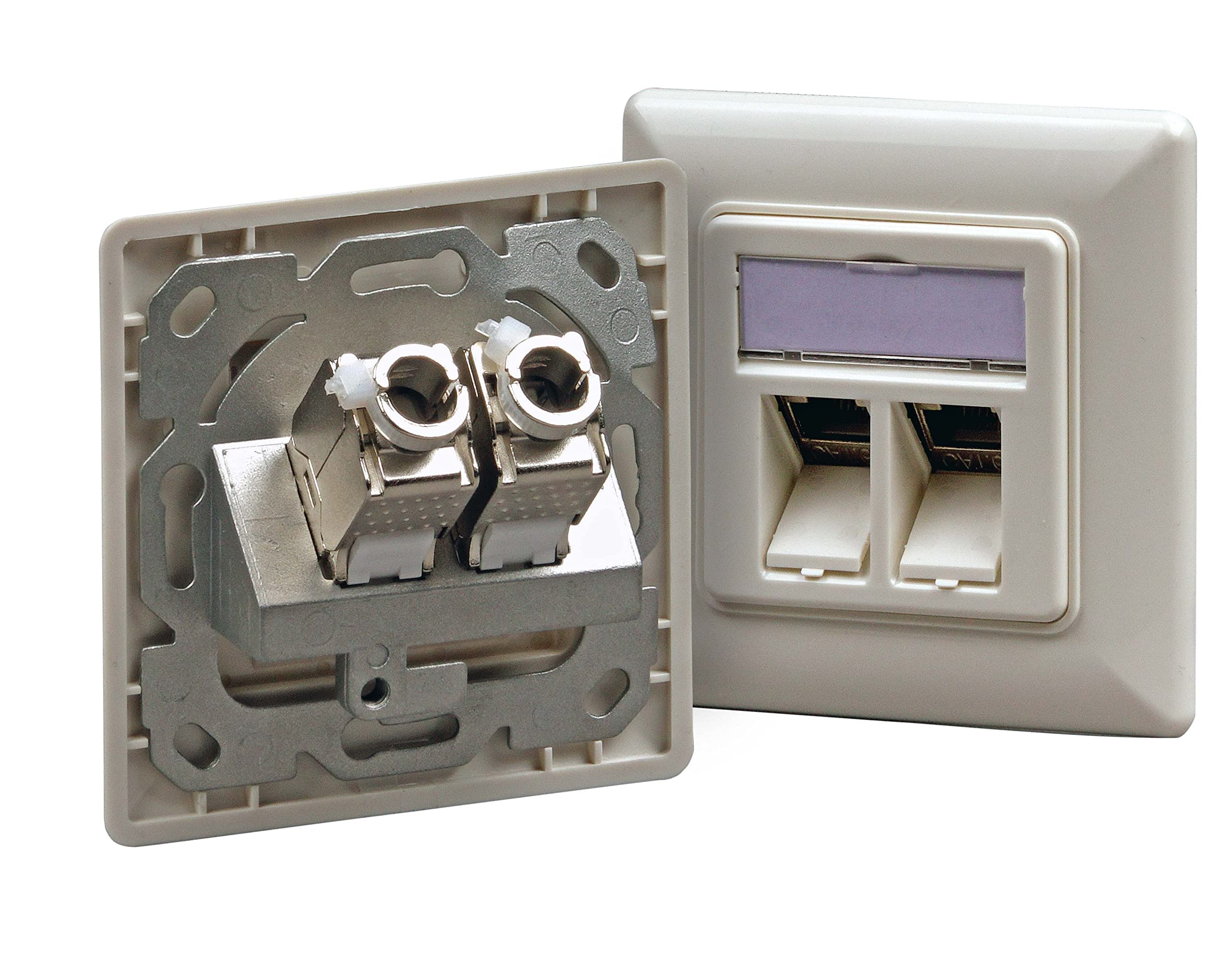 BIGtec 24 Stück Keystone RJ45 Modul CAT6a Jack Adapter geschirmt werkzeuglos Snap In Montage CAT.6a 500Mhz 10GBit/s Ethernet LAN Verlegekabel Patchkabel Kabel geeignet für Cat.7 Kabel