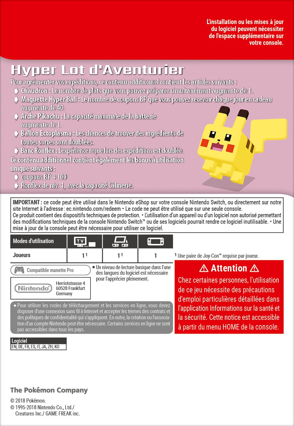 Pokémon Quest Ultra Expedition Pack DLC | Switch - Version digitale/code
