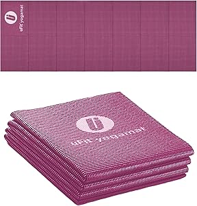 【日本国内メーカー】uFit Yogamat ヨガマット 折りたたみ 4mm 6mm 痛くない 滑らない 軽量