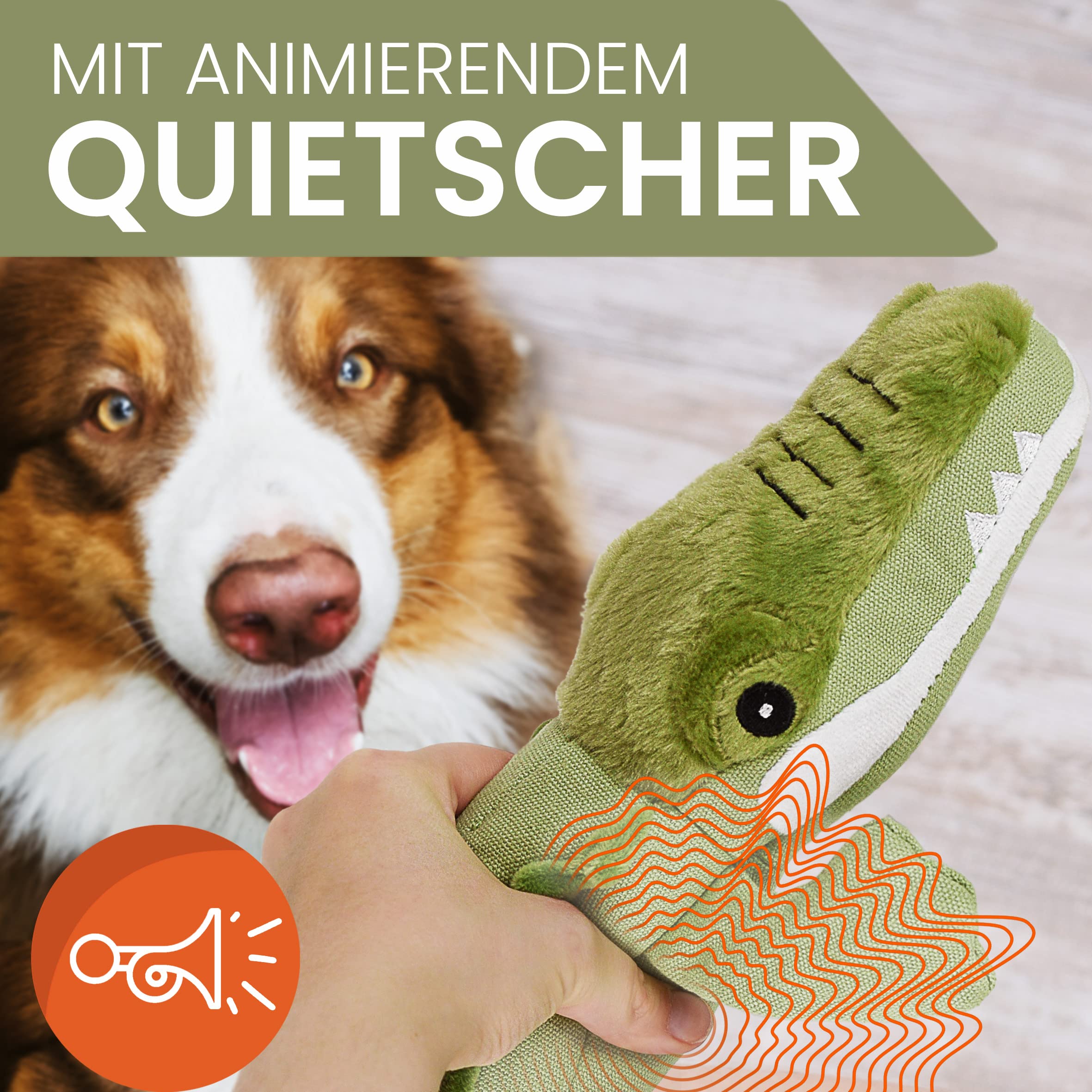 ne&no Dog Toy [Designed by Dog Soft Toy with Squeaker I Toy Canvas I Puppy Toy I Cuddly Toy for Dogs - Image 2