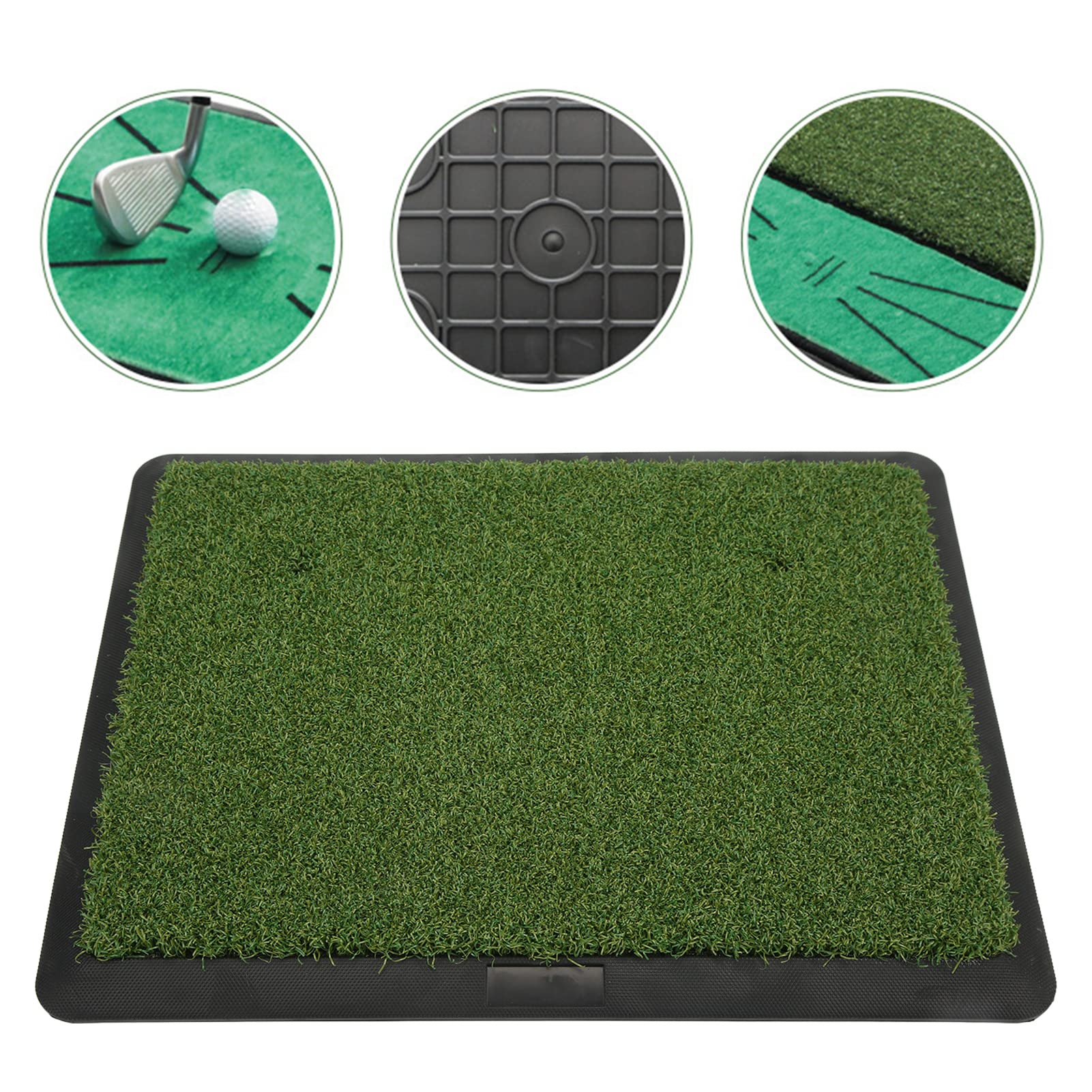Astibym Estera de Práctica de Golpe de Golf, Estera de Golf de Terciopelo Estera de Entrenamiento Portátil Estera Antideslizante Estera de Práctica de Golf para Patio de Jardín