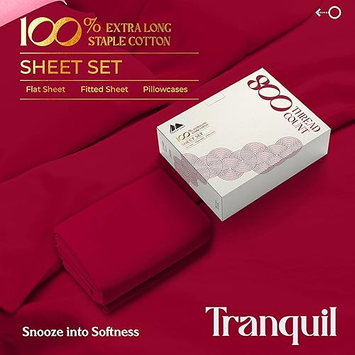 Miniatura 4 de Juego de sábanas 100% algodón tamaño King, juego de 4 piezas, sábanas de lujo para hotel, bolsillo profundo, ajuste fácil, sábanas transpirables y