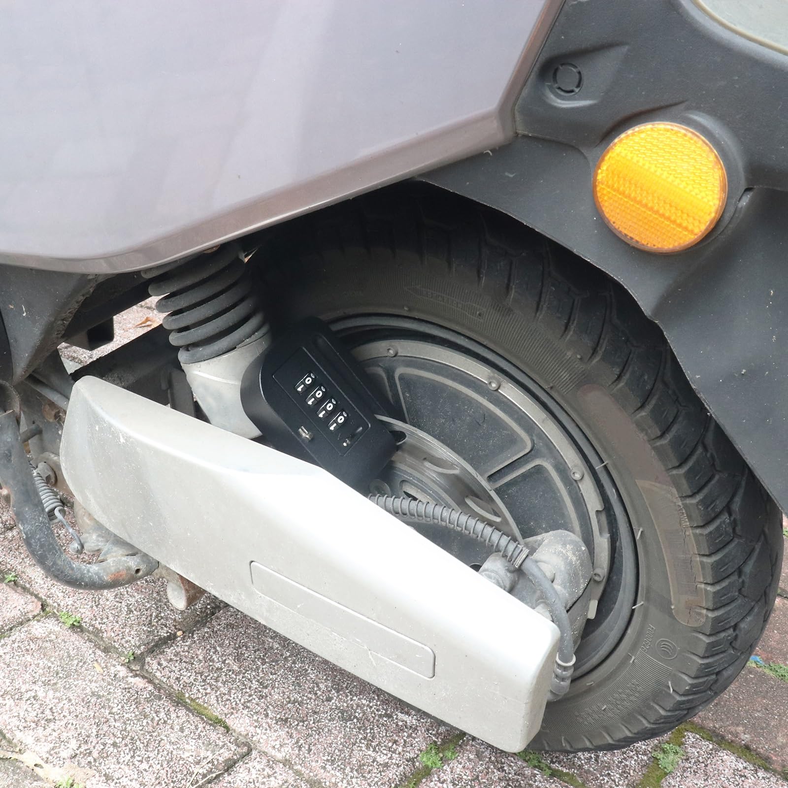Anti Theft Motocykl Zacisk Koła Przenośna blokada hamulca tarczowego zabezpieczająca przed kradzieżą do skutera motocyklowego Dirt Pit 4-cyfrowy wirnik z hasłem