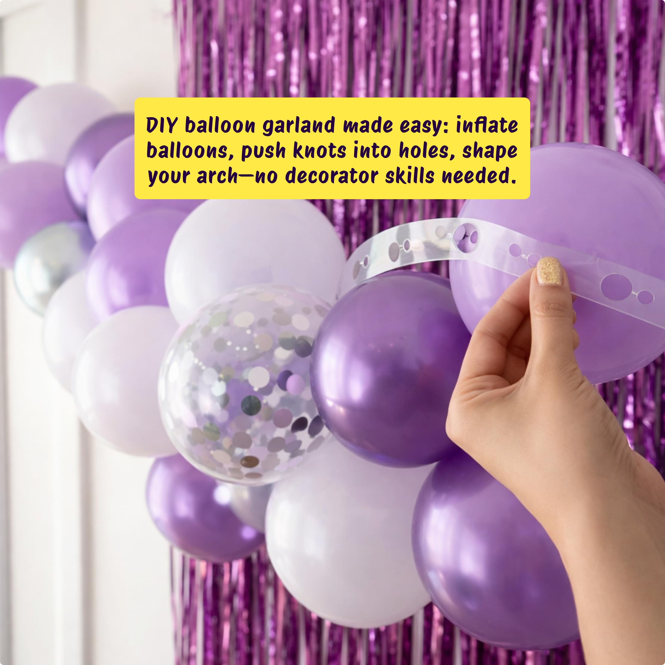 The FOMO Factory Golden Birthday Decoration Kit | Golden Balloons for Decoration, Banner, Aritficial Leaves, Confetti – Easy Unique Husband Wife Birthday Decoration Ideas – Surprise Party (GVine) 3