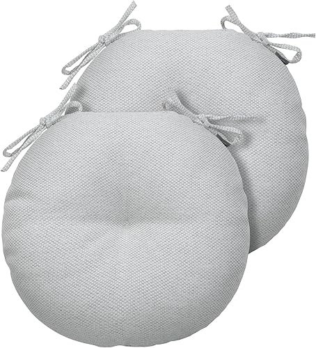 Miniatura 8 de Magpie Fabrics Cojines redondos de 15 pulgadas con lazos, juego de 2, impermeables, para todo tipo de clima, acolchado de 4 pulgadas de grosor, para