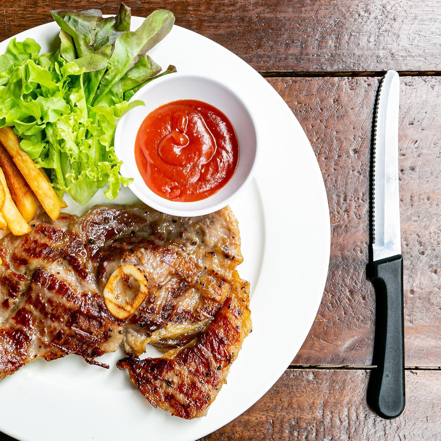 100 PCS 8.9 Inch Serrated Steak Knife Set, Bulk Rounded Tip Stainless Steel Steak Knives, Sharp Blade Flatware for Restaurant Kitchen Banquets Camping