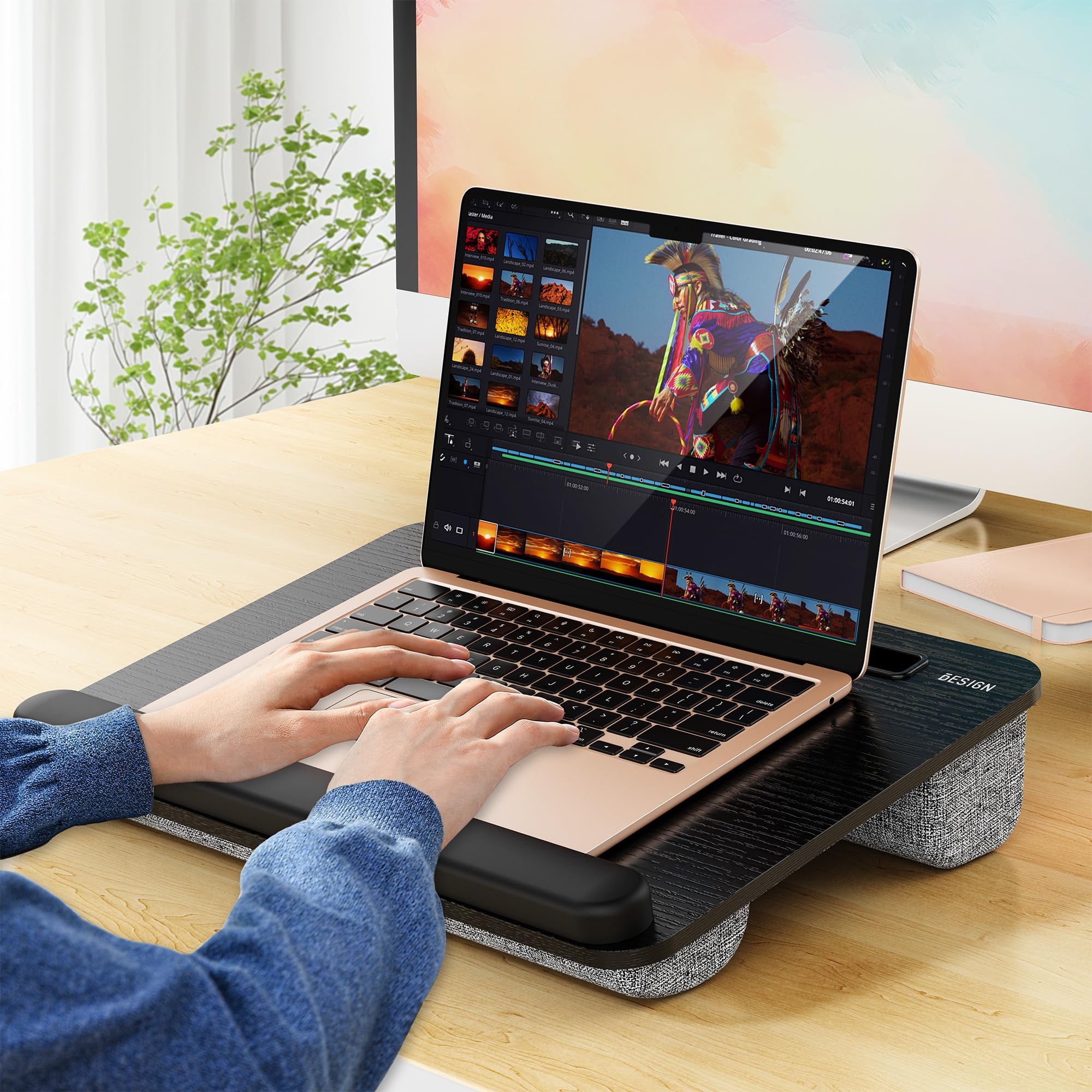 Besign Laptop Stand - Portable Lap Desk with Cushion -2 Besign Laptop Stand - Portable Lap Desk with Cushion -2