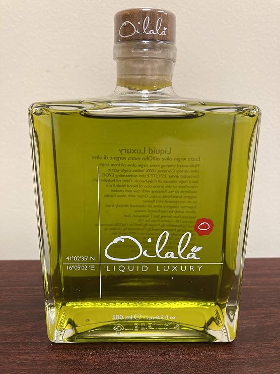 Amazon.com: Aceite de oliva virgen extra Oilala, caja de regalo, cosecha  2020/21, robusto, medalla de oro 2020 filtrada NYIOOC!, granja italiana de  familia Puglia, Italia, Coratina, polifenol, 16.9 fl oz (16.9 FL