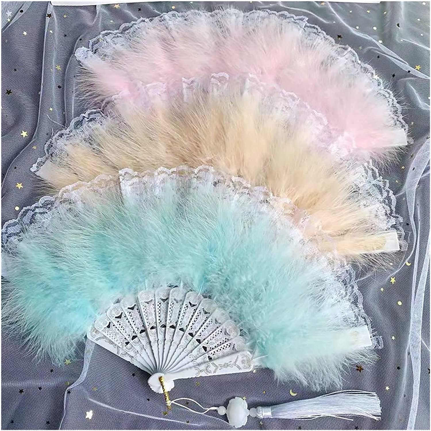 abanico plegable hecho a mano Abanico plegable de mano, abanico elegante de encaje a la moda para mujer, fiesta de baile, boda, abanico de mano, accesorio de tiro, decoración del hogar fiesta Fiesta