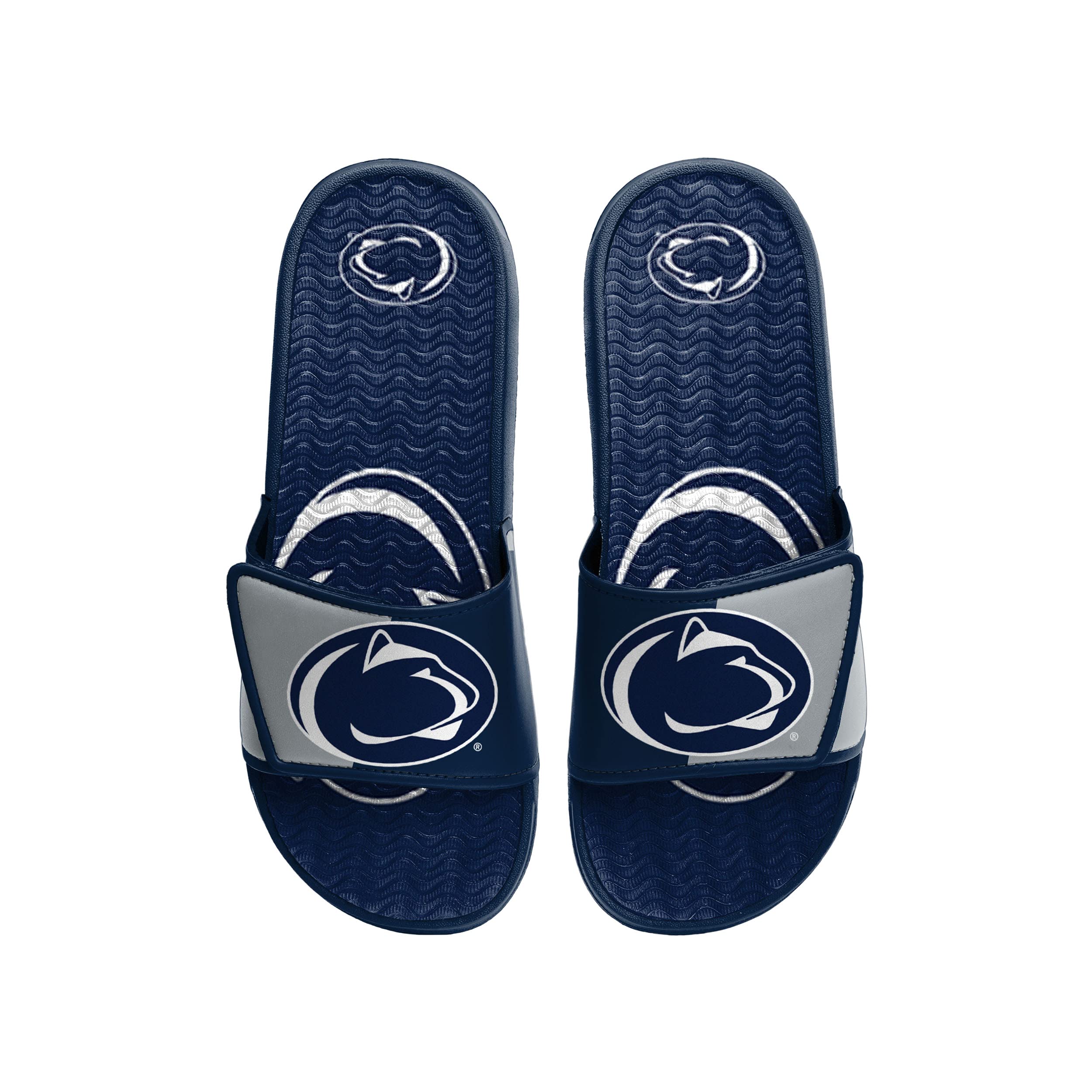 FOCO Penn State Nittany Lions NCAA Mens Colorblock Big Logo Gel Slide - M