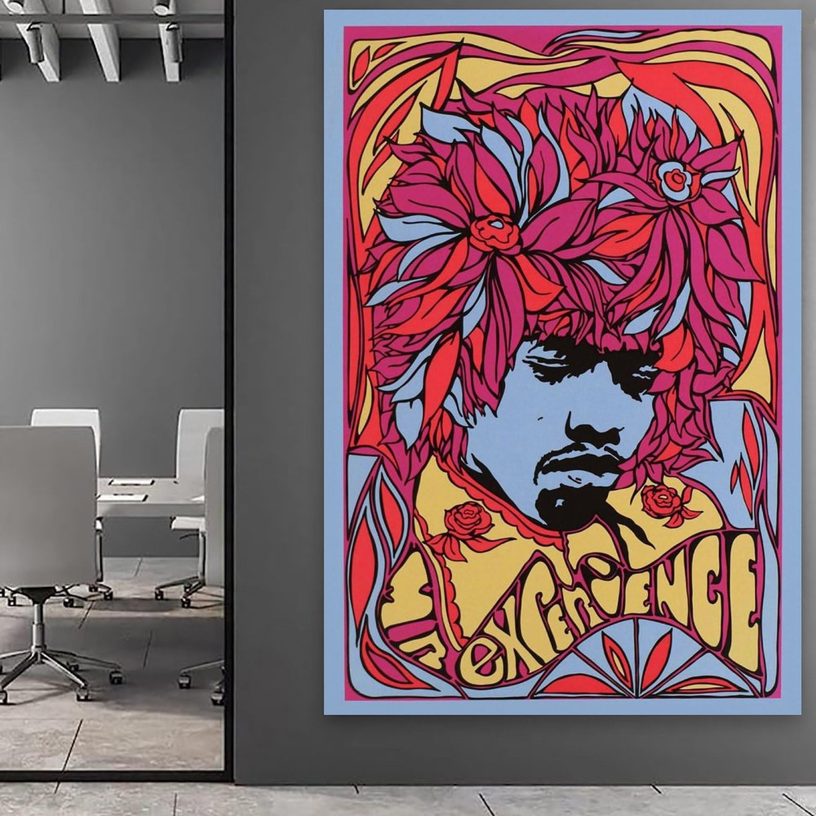 ジミヘンの絶版大型額装ポスター ジミ・ヘンドリックス : アンティーク