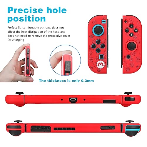 Miniatura 5 de oqpa Funda para Nintendo Switch, bonita funda de diseño de dibujos animados kawaii, divertida carcasa de juego de interruptor de moda para niñas,