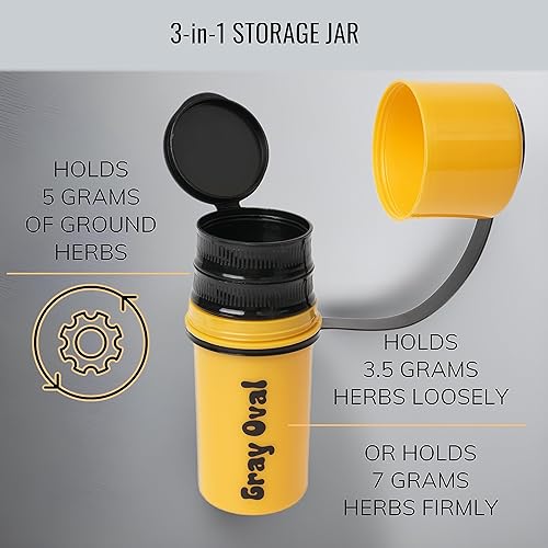 Miniatura 4 de Juego de bandejas enrollables negras con tapa magnética de 7 x 5 pulgadas, accesorios para fumar por Gray Oval