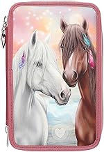 Depesche Miss Melody Triple Pencil Case Assorted Colours Red, Rust Red, Backpack