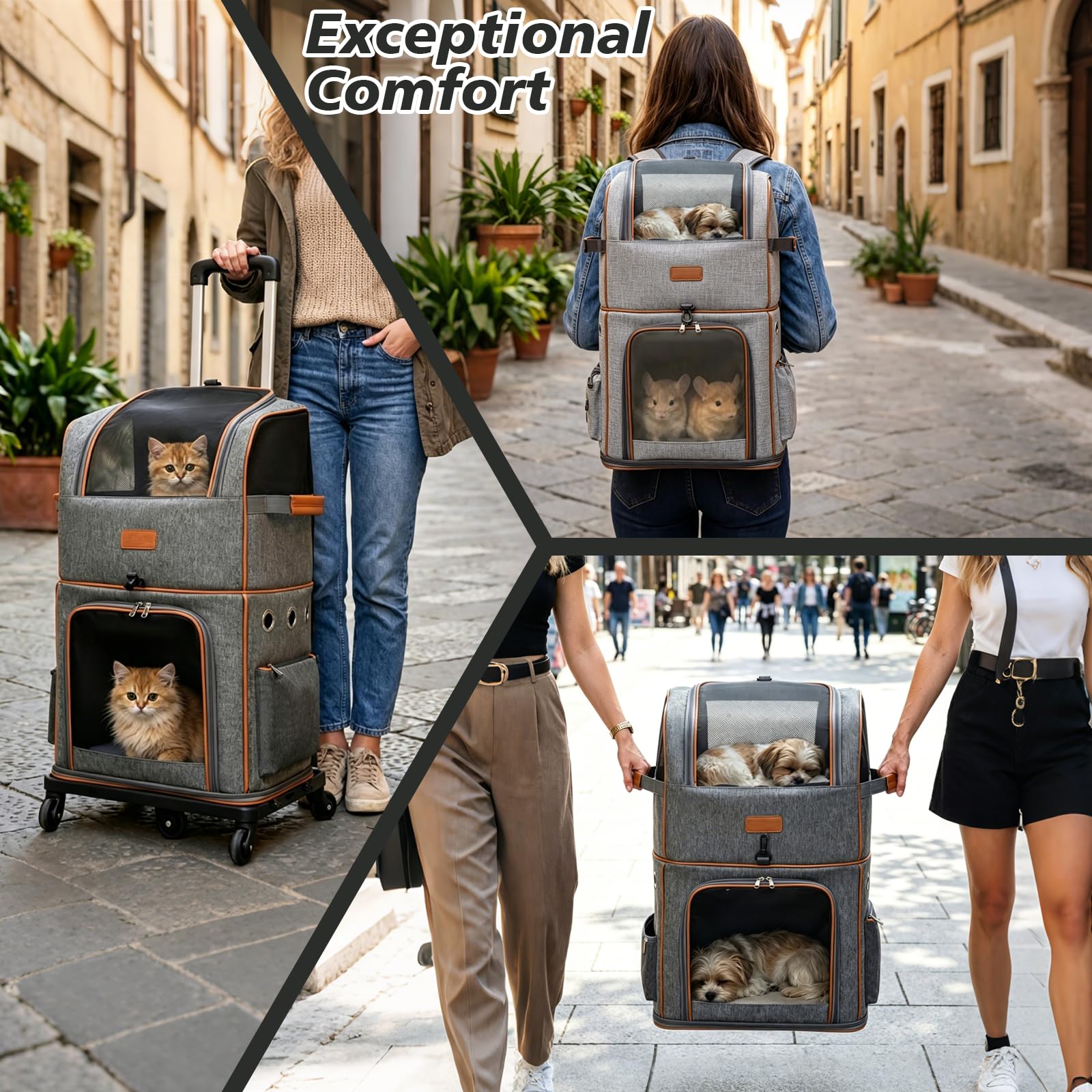 Katzenrucksack Große Katzen, Abnehmbarer Katzenrucksack für Katzen bis 10kg