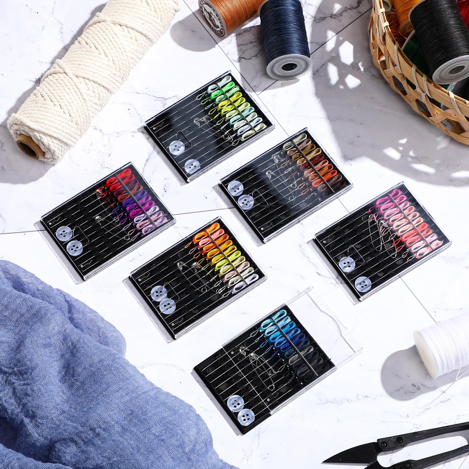 Hestya 12 Boxen (120 Stück) Vorgewindenadel-Set, verschiedene Farben (mehrfarbig)