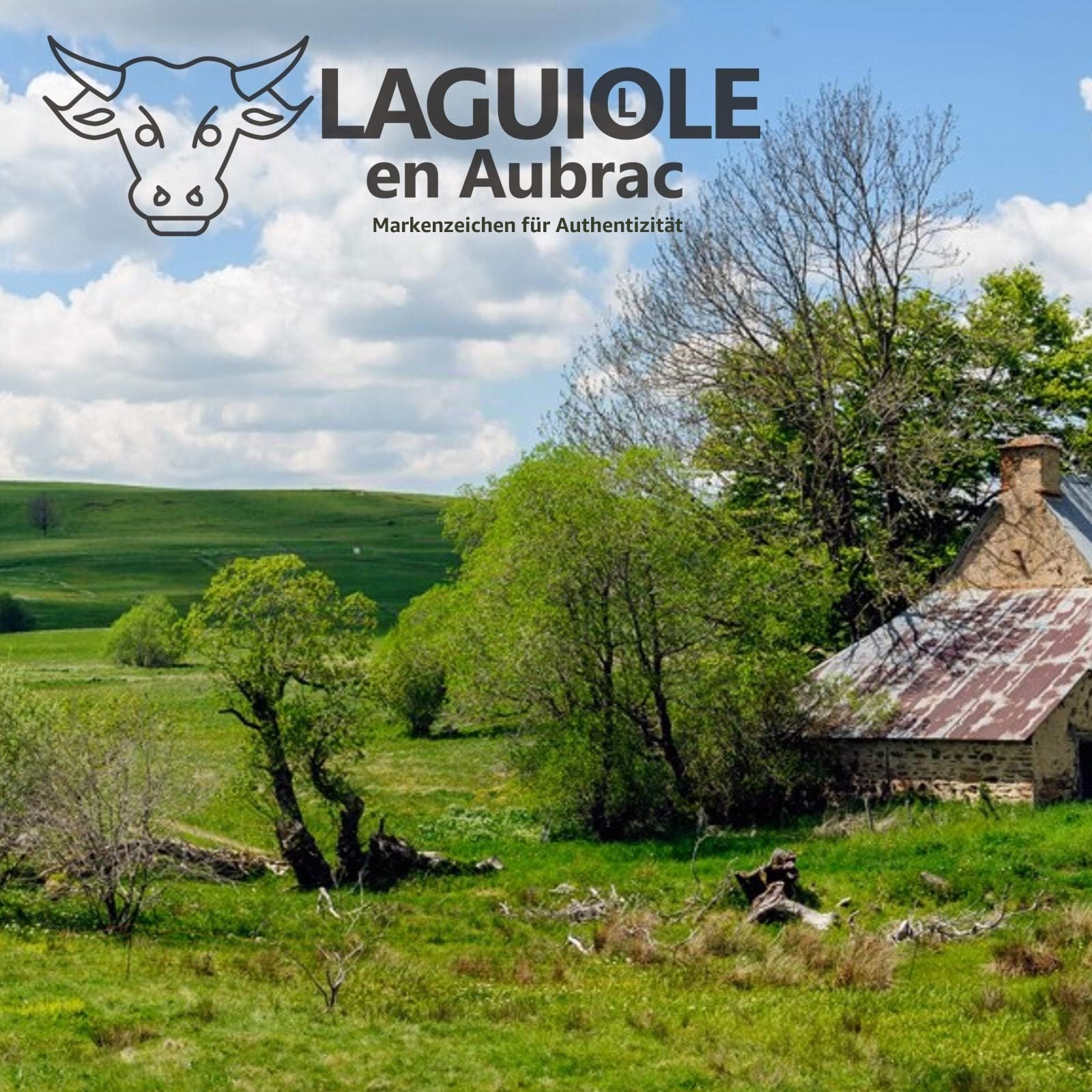 Laguiole en Aubrac Taschenmesser L0211GEIF 11 cm, Griffschalen Wacholder, Klinge 9 cm matt, Backen matt
