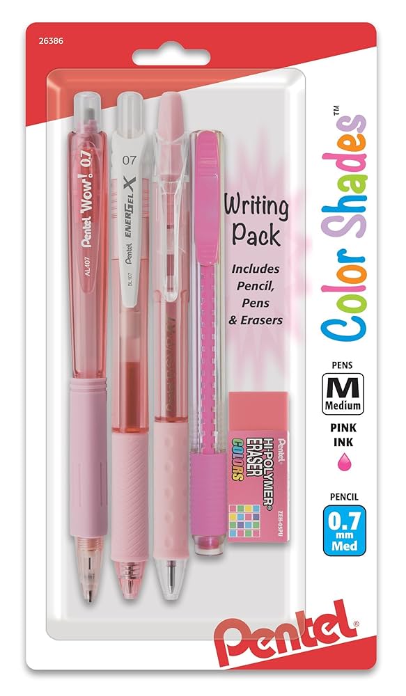 Amazon.com : Pentel Color Shades Writing Pack - Pastel Pink