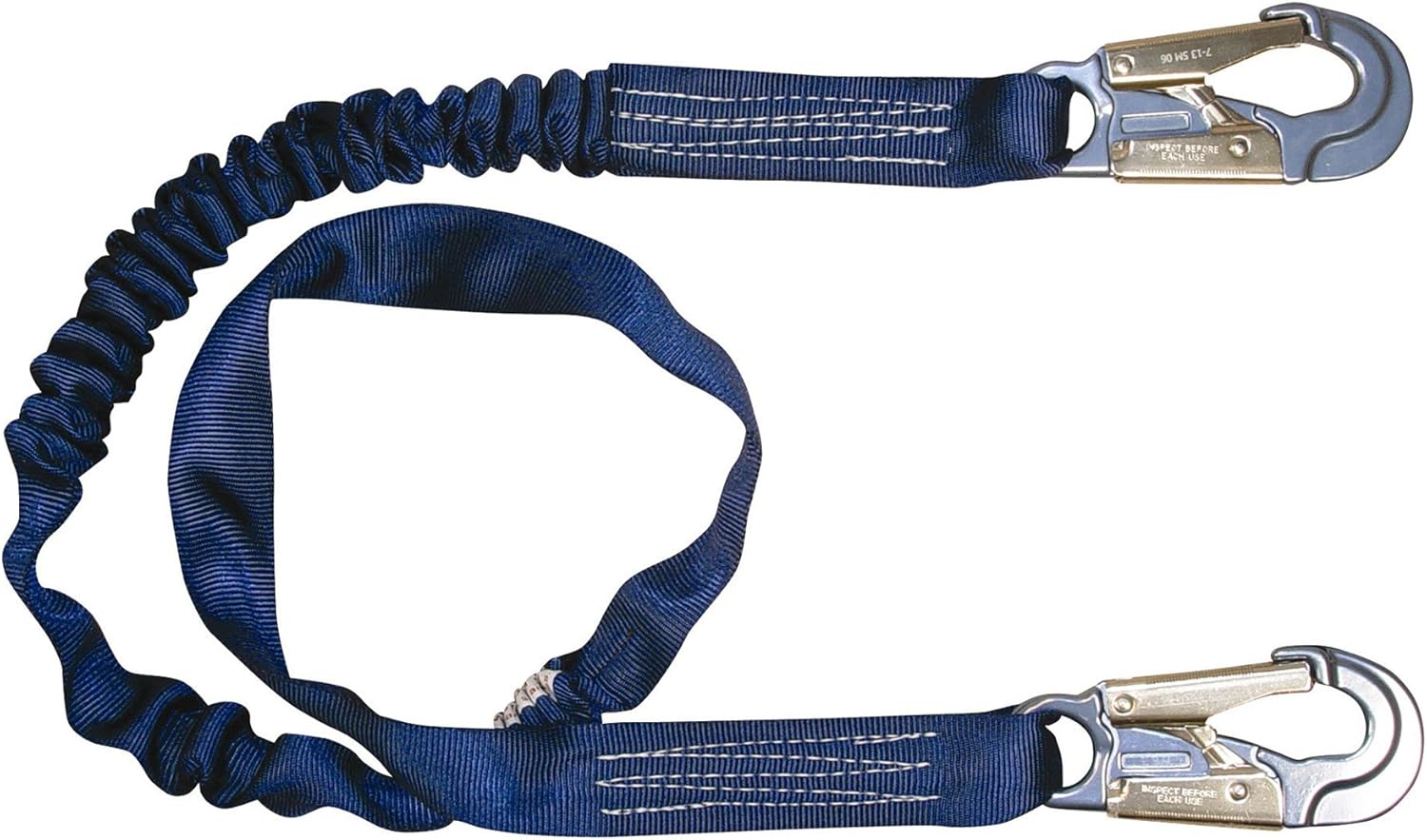 FallTech 7259A AlumiTech 6Foot Shock Absorbing Lanyard with 2 Snap Hooks Fall Arrest