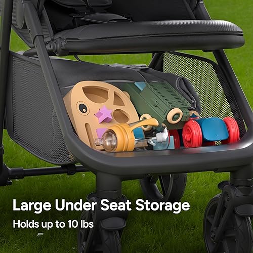 Miniatura 8 de Mompush Nova - Cochecito de bebé para niños pequeños, bebés y recién nacidos, asiento espacioso y modo plano  Plegado compacto con una sola mano,