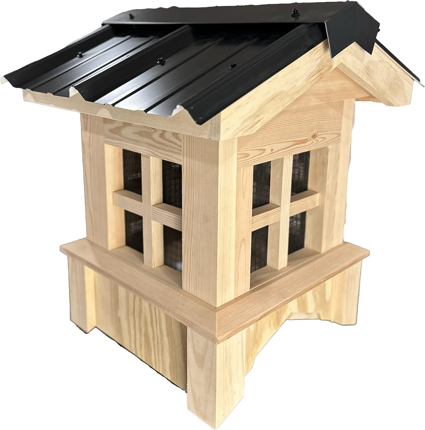 Carolina Coops Gabled Roof Black Cupola for Chicken Coops, 13 inches x 13 inches x