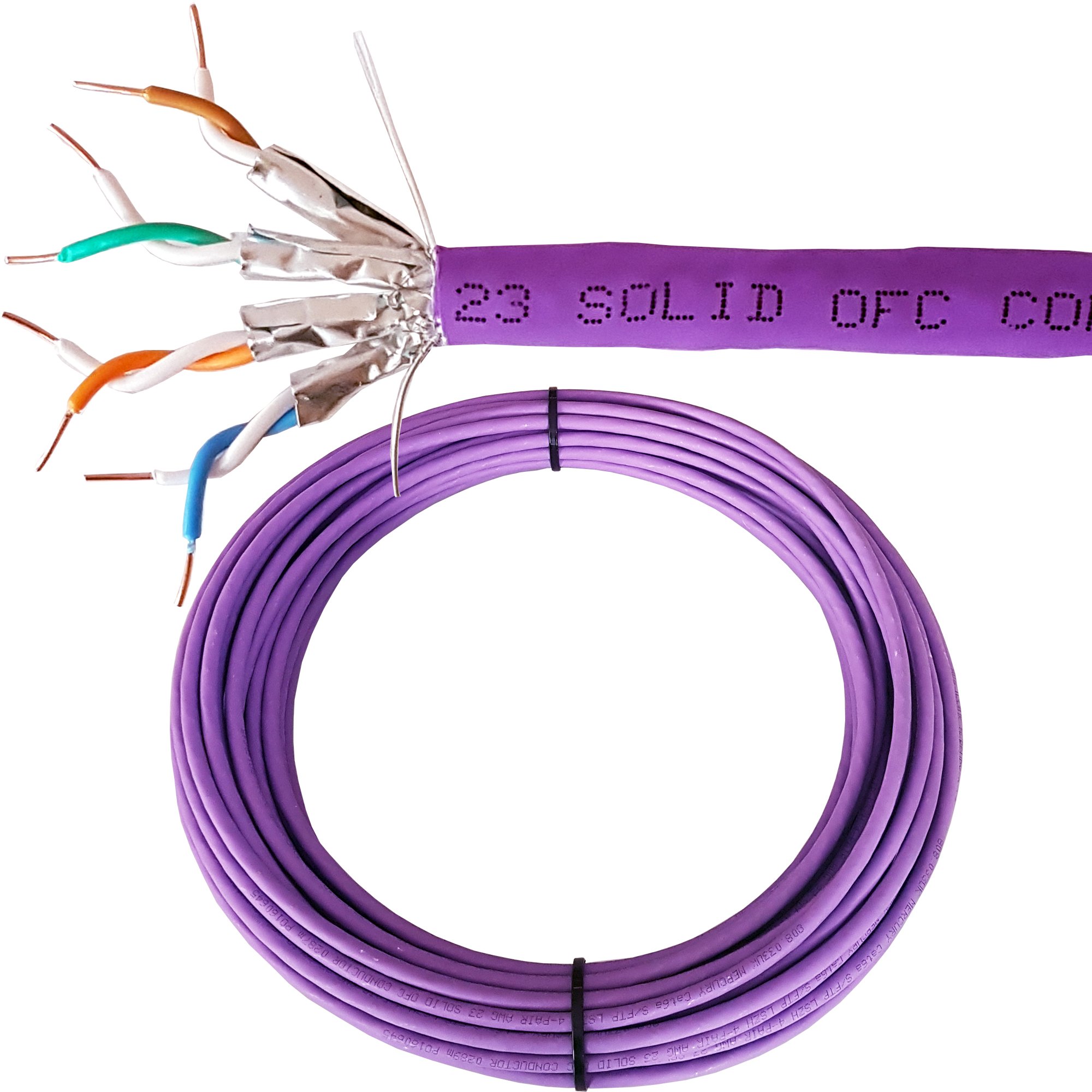 はるページ　SCO-53/CC Loops Low Smoke CAT6A Network Cable – 23 AWG – S/FTP & U/FTP