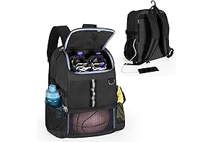 2-in-1 Sports Backpack: Basketball Bag with Ball & Shoe Compartments