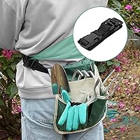 Vista 7 de MENOLY Rodillero y asiento de jardín, taburete plegable con almohadilla para rodillas, banco con 6 herramientas de jardín, bolsas de herramientas