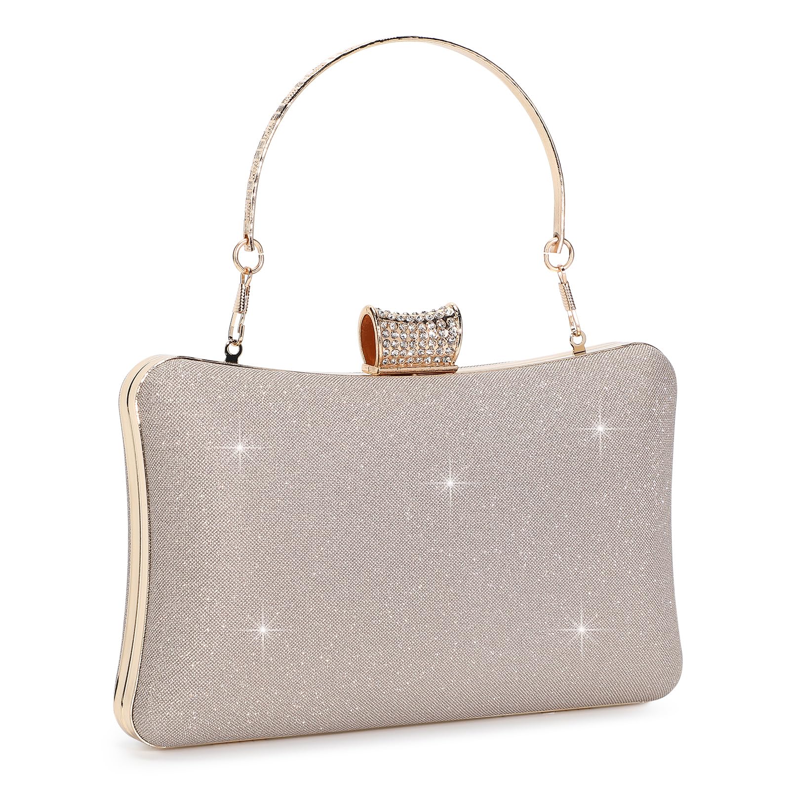 BAIGIO Bolso de Noche Fiesta para Mujer Embrague de la Tarde Bling Glitter Purse Monedero de la Boda Cartera de Mano Bolsos de Cadena Monedero para Boda Novia Ceremonia Banquete Cocktail de Cóctel