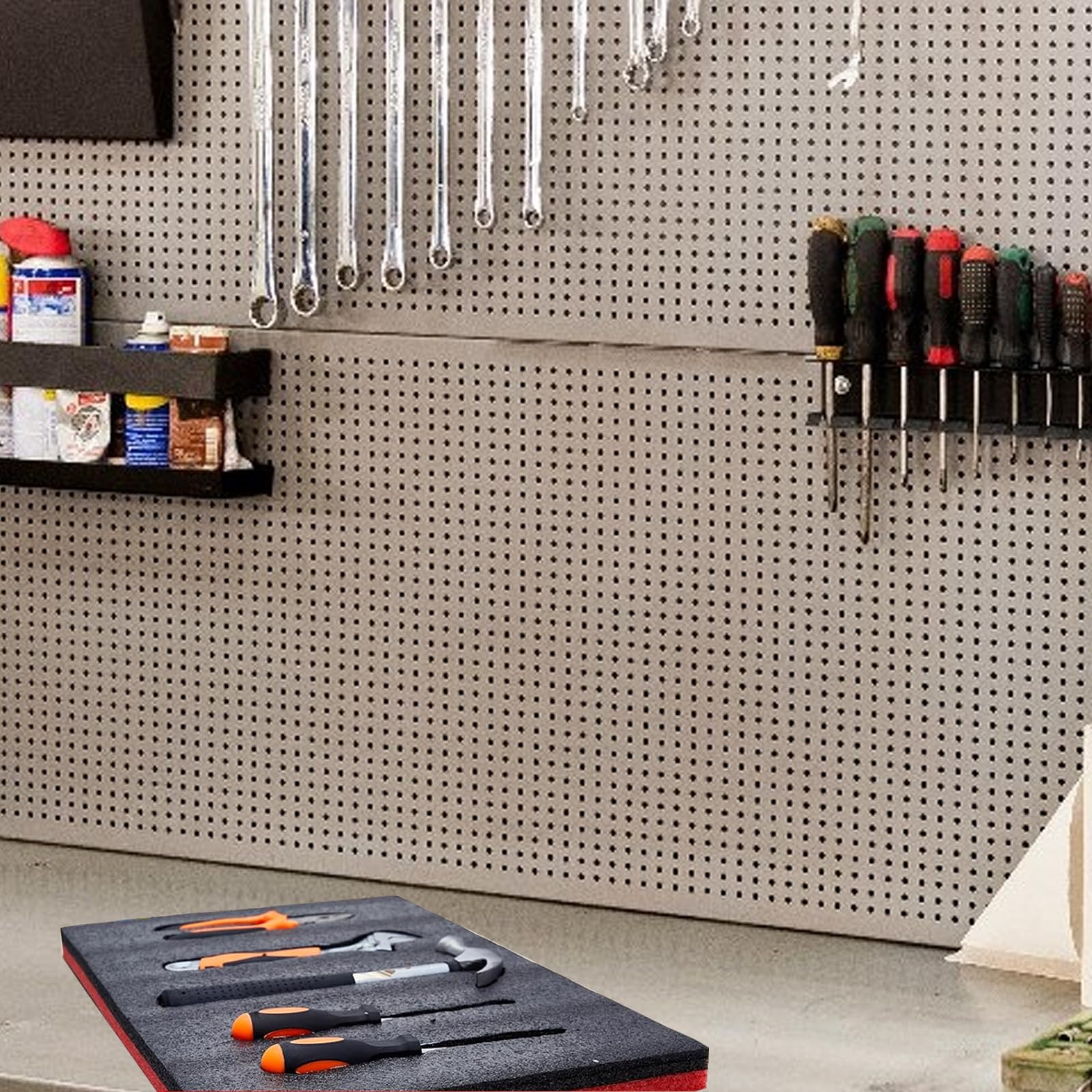 Mousse pour Boîte à Outils, Lot de 6 Inserts en Mousse Rigide avec Coupe-Polystyrène pour les Boîtes à Outils, Flight Cases et Rangement D'outils (40 * 30 * 2.5cm, 6 Pcs)