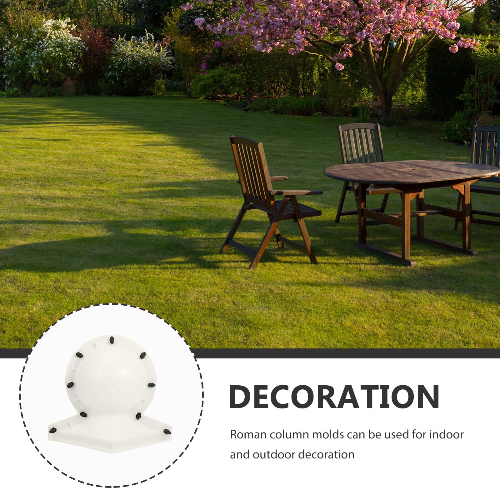 Moule Sphérique en Silicone pour Décoration Architecturale, Diamètre 30 CM, pour Balustrade et Jardin, Résine et Béton, Usage Intérieur et Extérieur Couleur Aléatoire