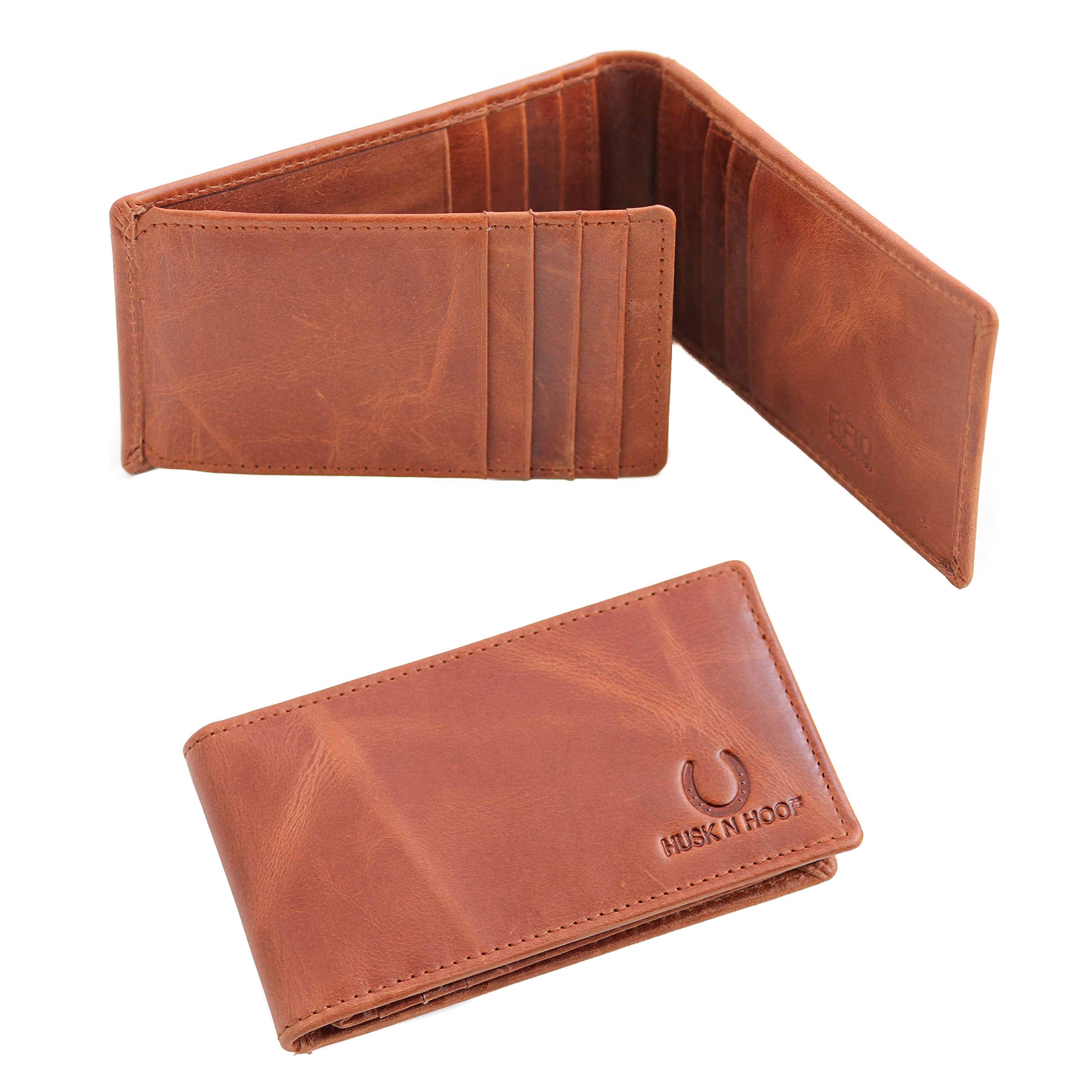 husk n hoof RFID Protected Leather Credit Card Holder Wallet for Man Women | Card Holder for Men Woman | Crunch Brown-picture-14