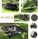 Oversized rain Tarpaulin,Camping Hammock with Mosquito Net Rain Fly Heavy Duty Tree Strap,Single Double Hammock Tent Waterproof Rainfly Set,Camping Backpacking Backyard Patio Hiking Travel(Black )