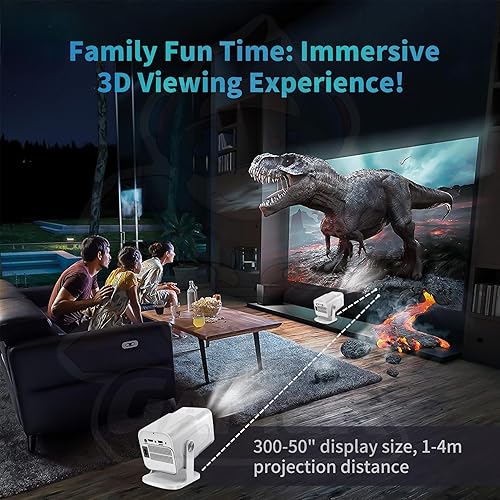 Vista 3 de Proyector y juego HCS350 Pro, proyector de juegos inteligentes retro 4K 1280 x 1080P 30000 juegos integrados, videojuego portátil con 2