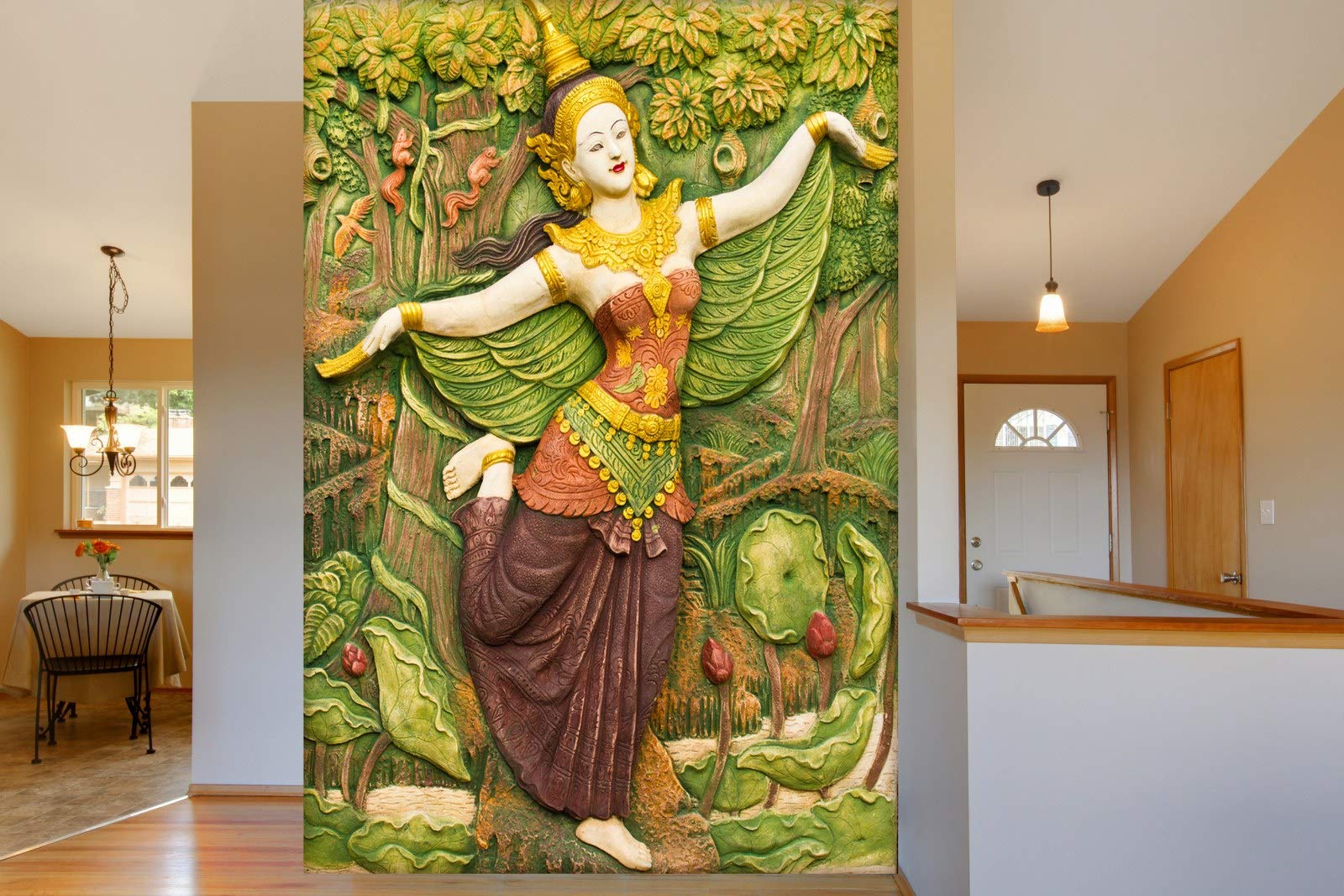999STORE 3D Print Latest Door Living Room Bed Room Home Hall Wall Stickers Sheet roll Nature Wallpaper Green Trees and Dancing Angel Mural 3D Wallpaper (Vinyl Self Adhesive 24X36 Inches) NonW230840 (B07R8KWMZ2) Amazon Price History, Amazon Price Tracker