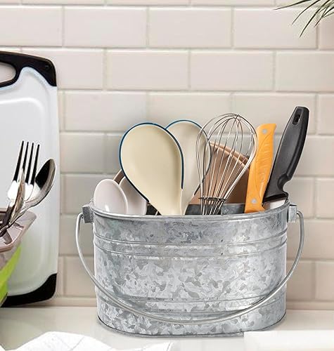 Miniatura 7 de CLEENTABLE Organizador de utensilios para fiestas, organizador de utensilios para encimera, cocina, plato de comida - picnic, cocina para encimera -