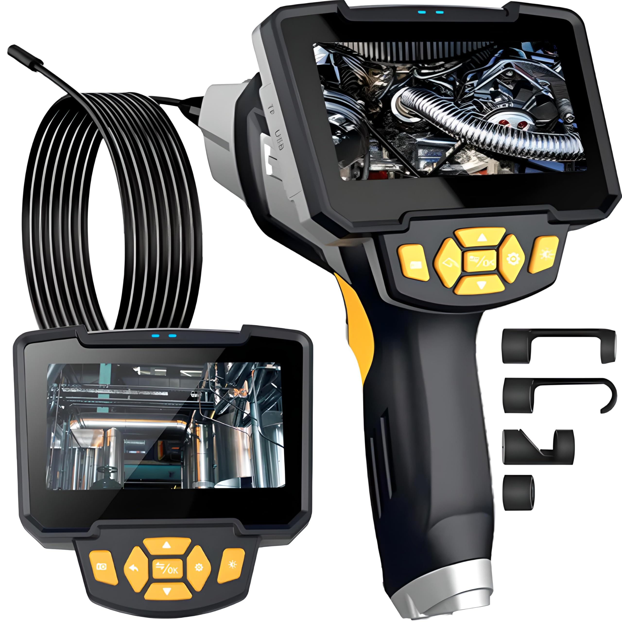 Endoscopio Industriale Con Schermo 4,3" - 2 Telecamere, 5 M Cavo, Impermeabile IP67