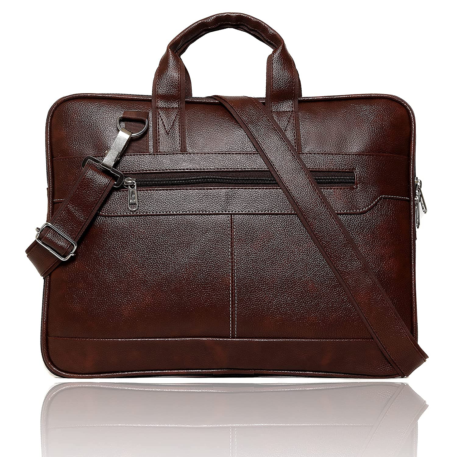FUTURE X Synthetic Leather Briefcase Best Laptop Messenger Bag Satchel for Men with Handle and Detachable Shoulder Strap Bag for Men with standard Size 15.6 Inch - Brown (B0BNC9P6H5) Amazon Price History, Amazon Price Tracker