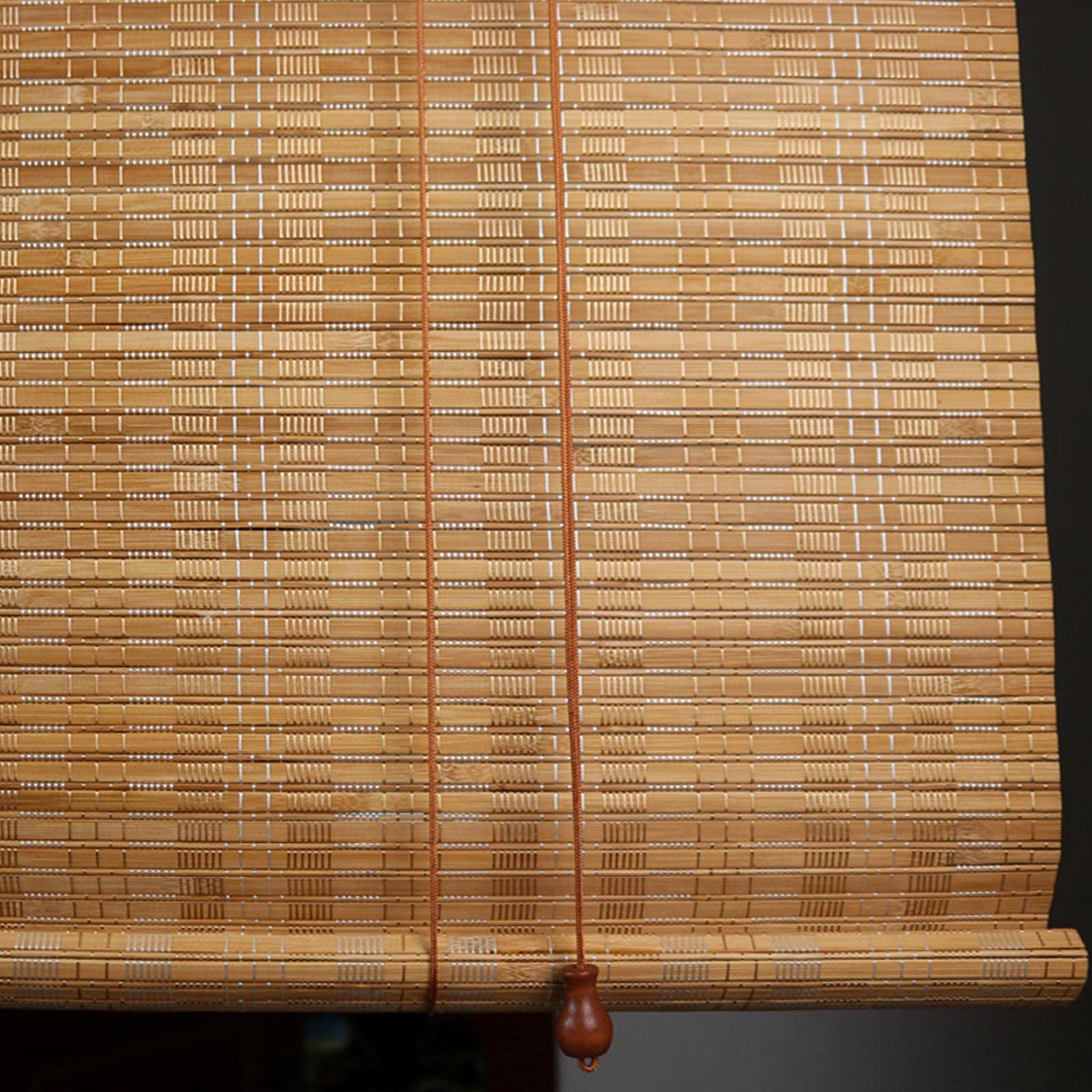 Rolgordijn Bamboe Carbonisatie,Zonwering Bescherming Tegen Inkijk Bamboo Jaloezieën,Rolgordijnen,Natuurlijk Vouwgordijnen,Voor Ramen en Deuren Openlucht Binnen Decoratieve (W60xH200cm/24x79in