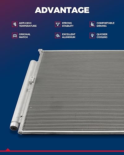 Miniatura 6 de Condensador de CA A/C Aire Acondicionado - Compatible con Focus 2015-2018, Reemplazar #FO3030257, 7-4914, F1FZ19712A, 1857751, F1F119710CA, 2010808,