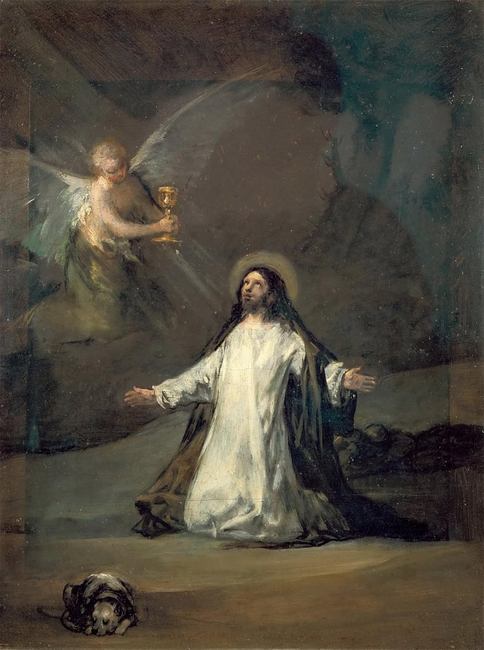 ARTXLXXBN Famous Print Painting Colorful Art Print Christ in Gethsemane by Francisco De Goya Canvas Art Decorations for Home Decor 60x90cm