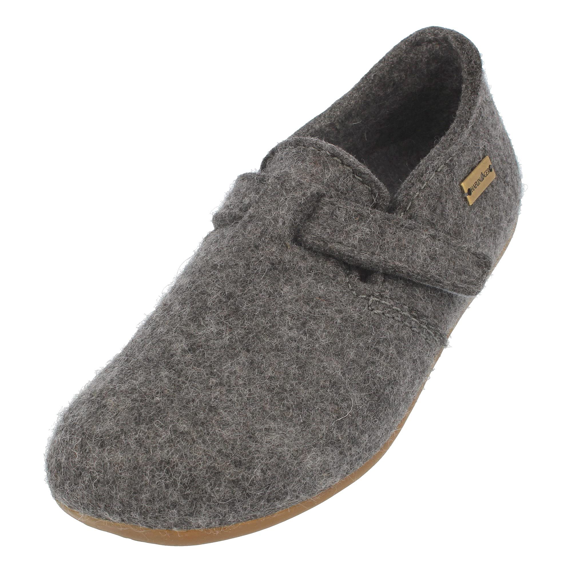 HAFLINGER Everest Focus Vilten pantoffel met verstelbare riem, olijfgroen, 36 EU