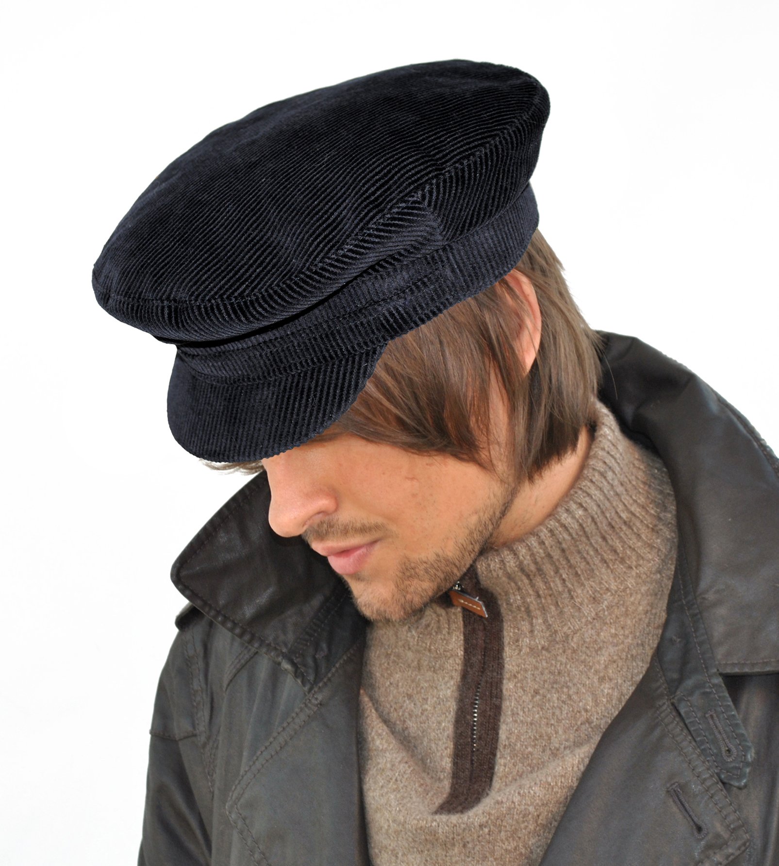 Failsworth Men's Navy Mariner Cord Cap Medium