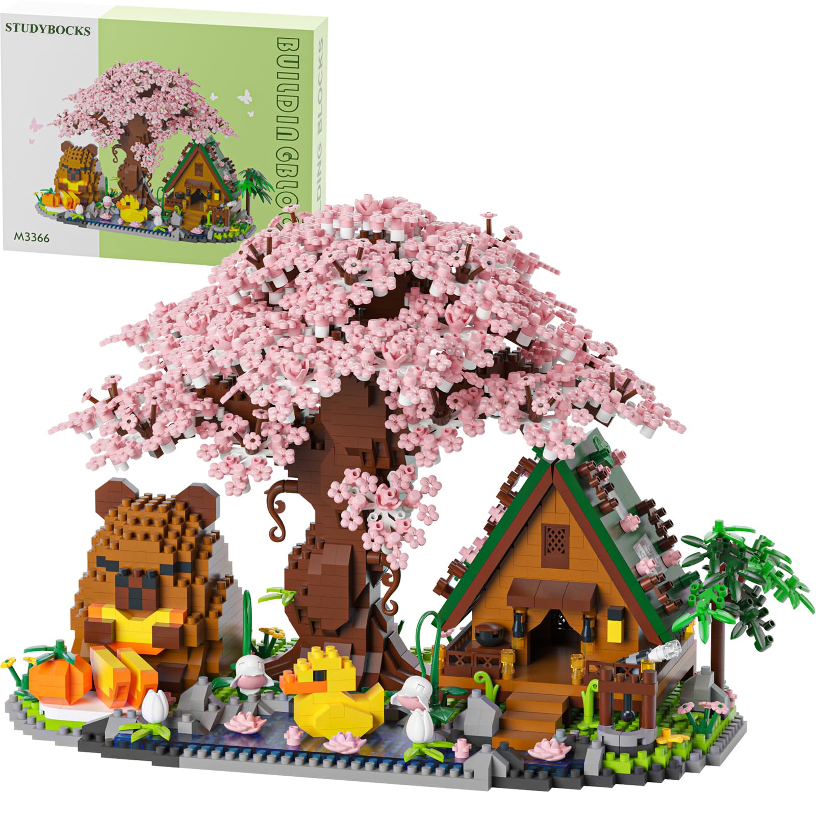 Amazon.com: Capybara Cherry Blossom Bonsai Tree House Building