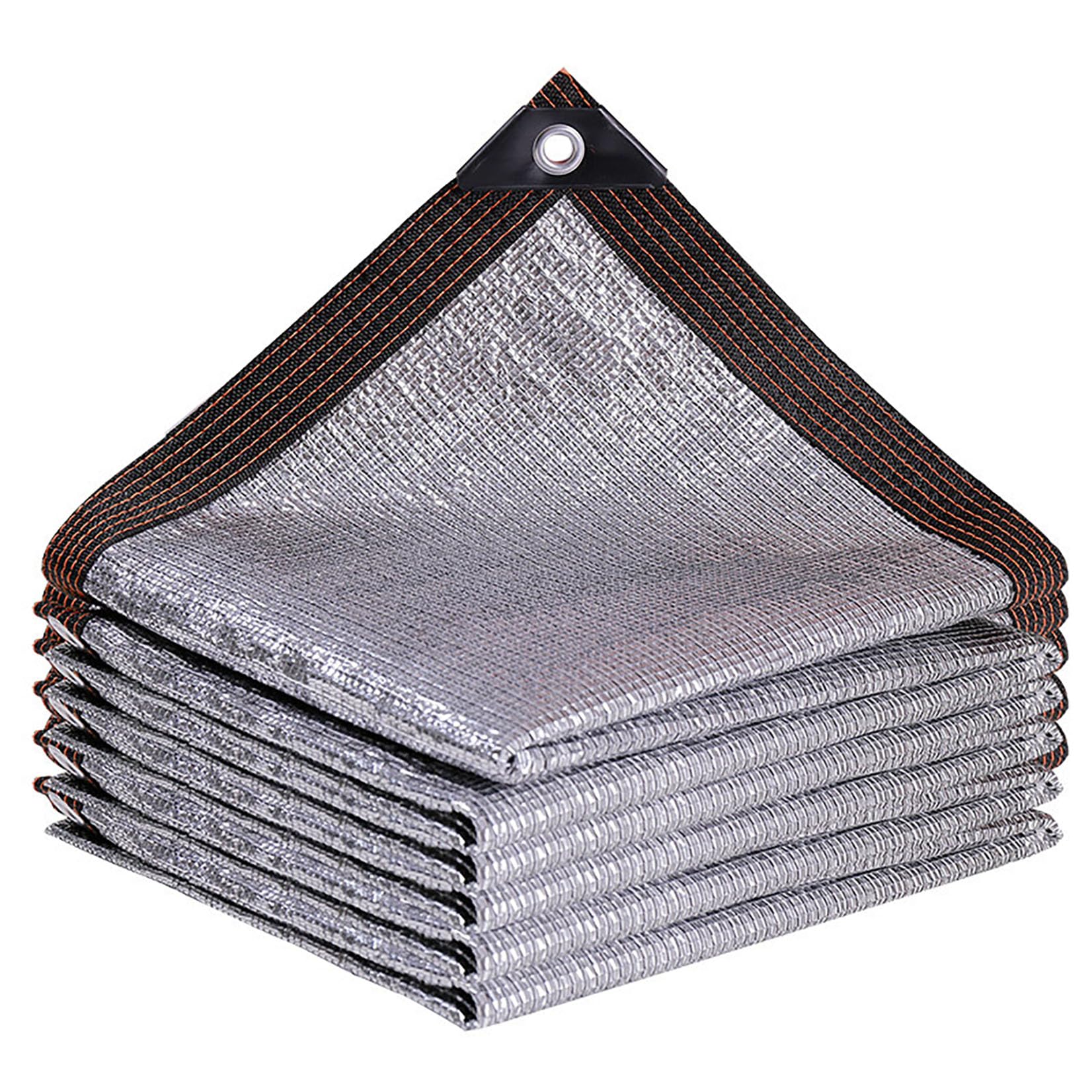 Aluminum Shade Net 2x5m 85% Blackout Aluminet Reflective Shade Cloth with Grommets UV Protection Cooling Netting Silver Heat-reflecting Mesh for Garden Patio Greenhouse Pet Car Outdoor
