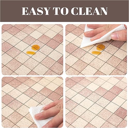 Vista 79 de FIFTY FEET Mantel rectangular de 70 x 52 pulgadas, mantel de vinilo con respaldo de franela para mesas rectangulares impermeable, cubierta de mesa