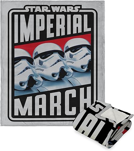 Northwest Star Wars Silk Touch Sherpa Throw Blanket, 50" x 60", Imperial March