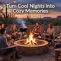 Vista 3 de Sunnydaze - Anillo para hoguera para exteriores, inserto de anillo redondo de acero resistente, bricolaje sobre o en el suelo, 45 pulgadas