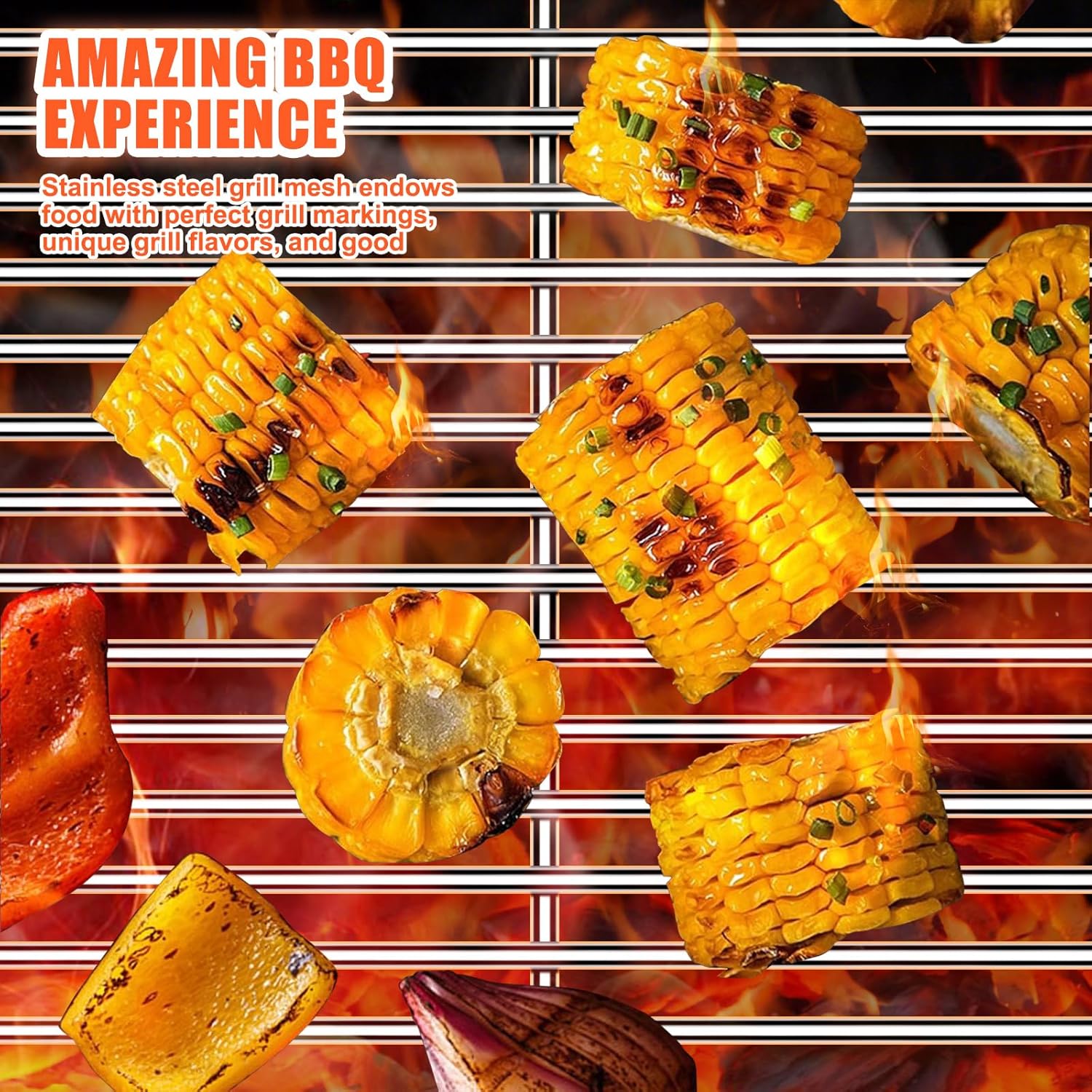 Stainless Steel Cooking Grill Grid Replacement 52081 for Select Gas Grill,for Aussie,for Charbroil,for Kenmore,for Master Chef,for Thermos,for Kmart Models